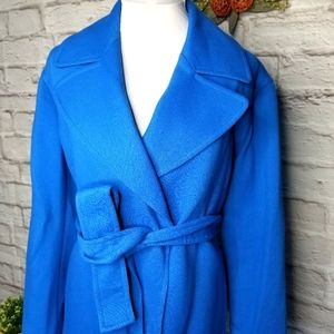 Ann Taylor Blue Tie Coat